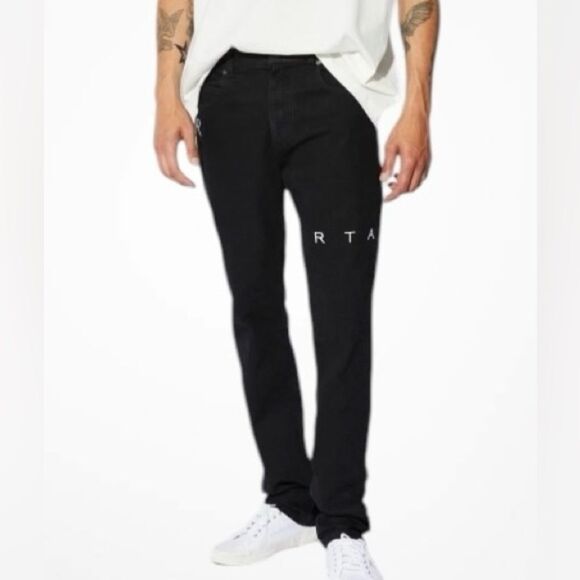 RtA Other - MEN’s RARE RTA Brand Graffiti slim black logo Jeans NWT size 28W x 32L $395
